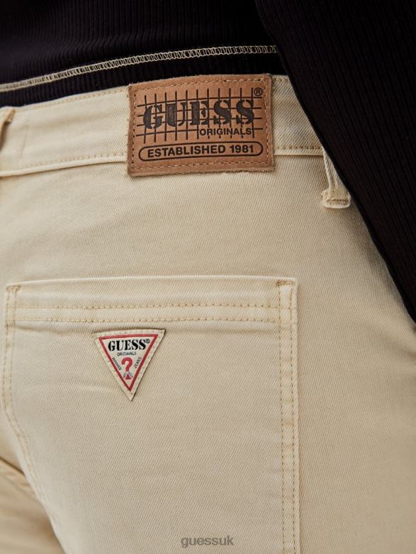 GUESS Unisex Originals Kit Cargo Jeans Go Laurie Tan Wash Apparel V28V6170