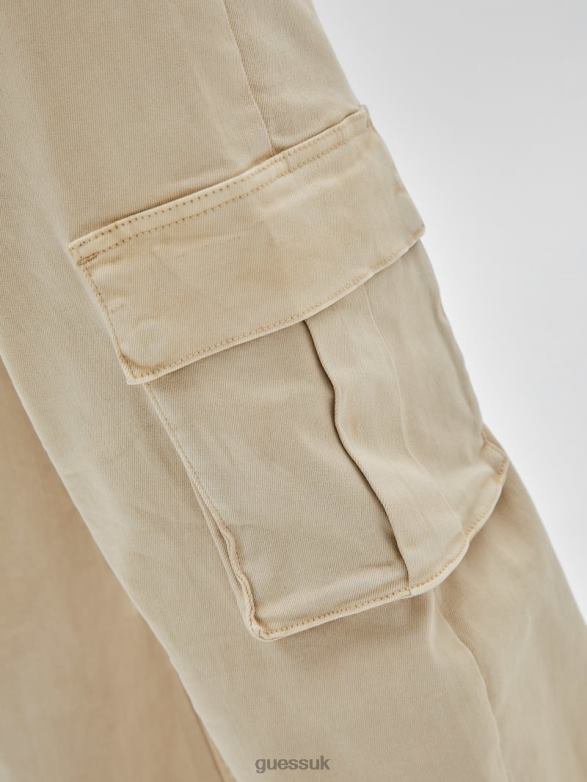 GUESS Unisex Originals Kit Cargo Jeans Go Laurie Tan Wash Apparel V28V6170