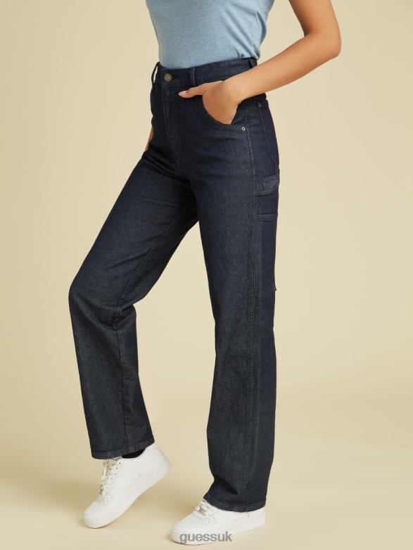 GUESS Unisex Originals Kit Carpenter Jeans Go Dark Rinse Wash Apparel V28V6140