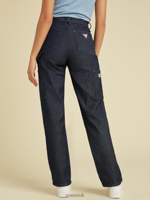 GUESS Unisex Originals Kit Carpenter Jeans Go Dark Rinse Wash Apparel V28V6140