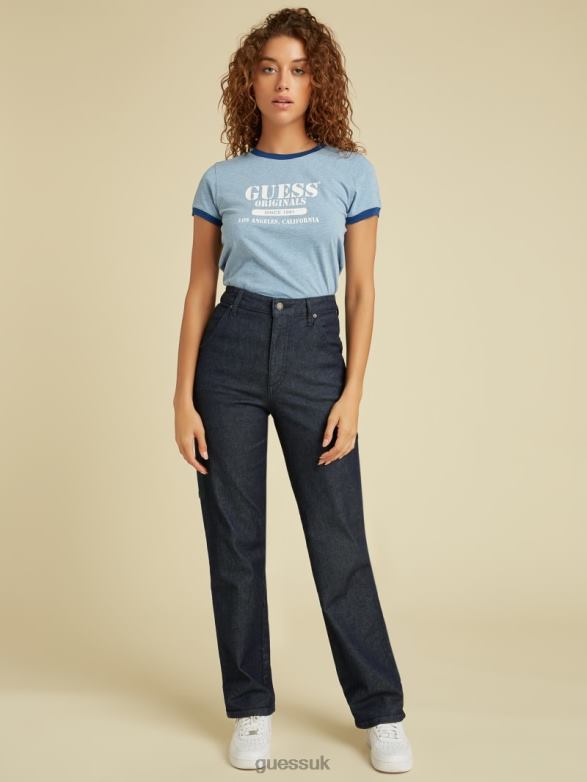GUESS Unisex Originals Kit Carpenter Jeans Go Dark Rinse Wash Apparel V28V6140