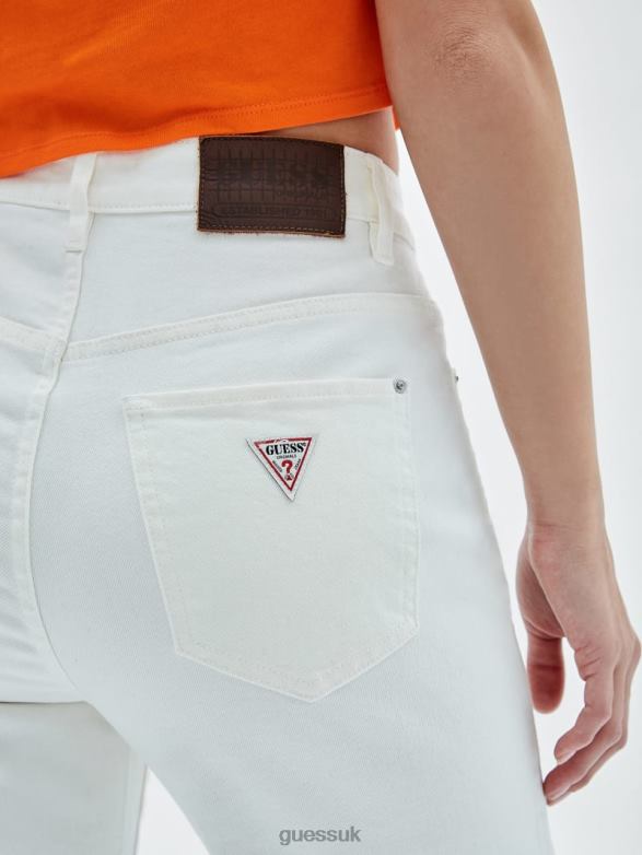 GUESS Unisex Originals Kit Mom Jeans Go Ecru Wash Apparel V28V62168