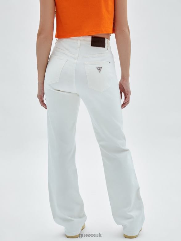 GUESS Unisex Originals Kit Mom Jeans Go Ecru Wash Apparel V28V62168