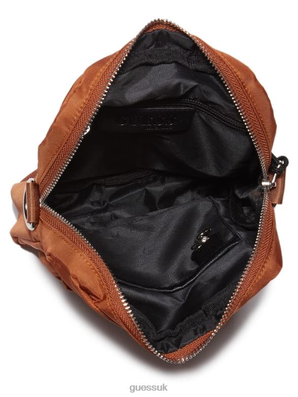 GUESS Unisex Originals Mini Crossbody Bag Rust Brown Apparel V28V62924