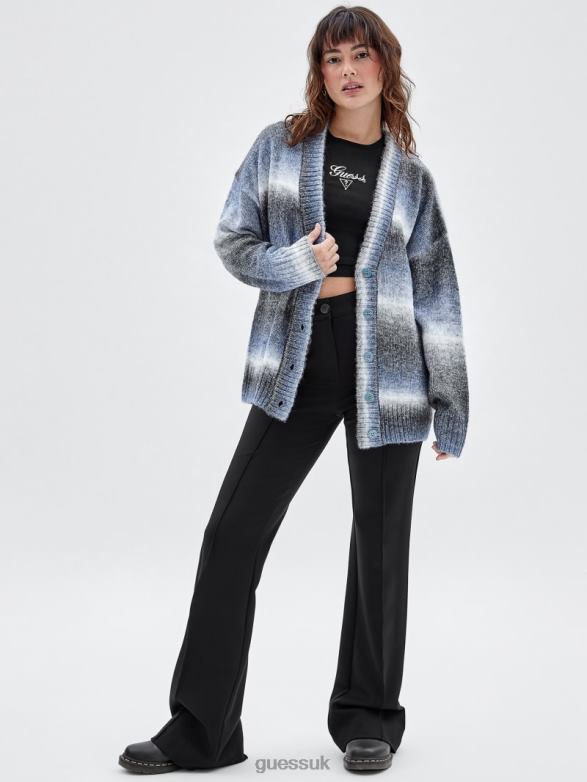GUESS Unisex Originals Oversized Knit Cardigan Bright Zaffre Multi Apparel V28V61172