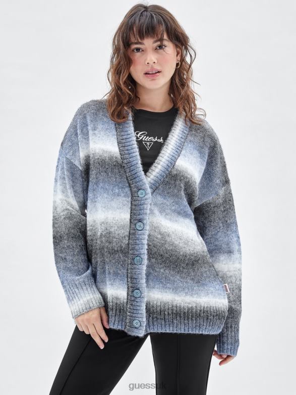 GUESS Unisex Originals Oversized Knit Cardigan Bright Zaffre Multi Apparel V28V61172
