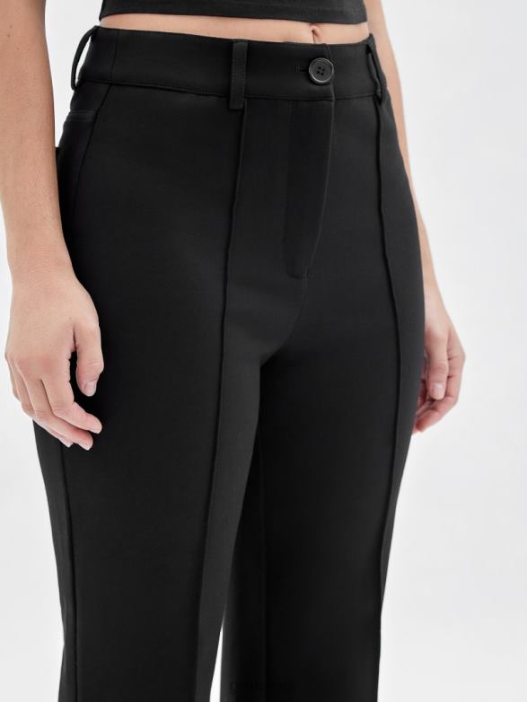 GUESS Unisex Originals Pintuck Flared Pants Black Apparel V28V62046