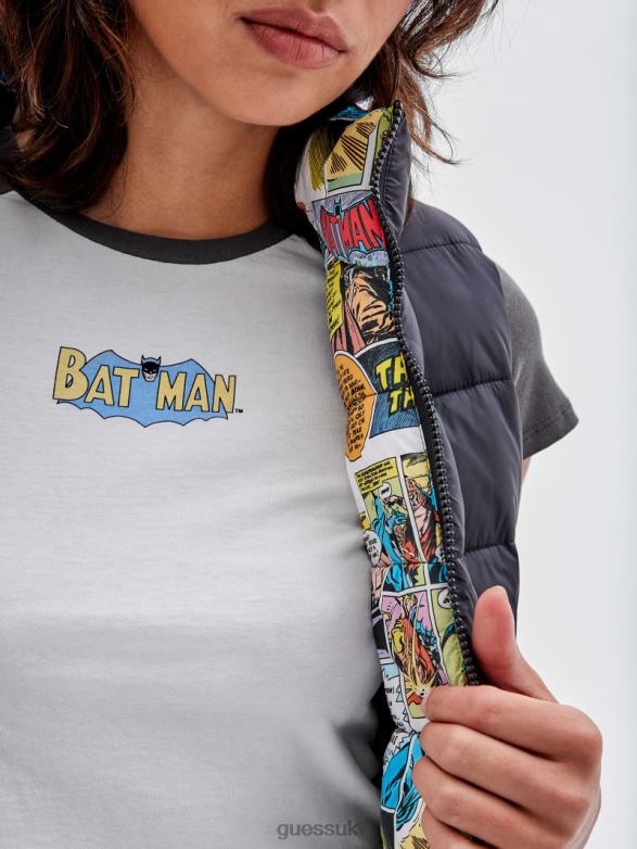 GUESS Unisex Originals x Batman Reversible Vest Black Apparel V28V61344