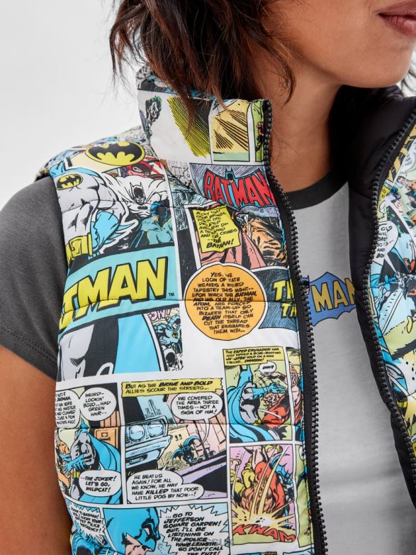 GUESS Unisex Originals x Batman Reversible Vest Black Apparel V28V61344