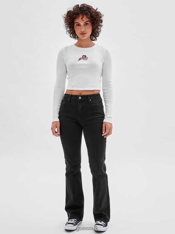 GUESS Unisex Originals x Betty Boop Long-Sleeve Top Pure White Apparel V28V61342