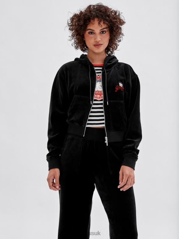 GUESS Unisex Originals x Betty Boop Velour Jacket Black Apparel V28V61836
