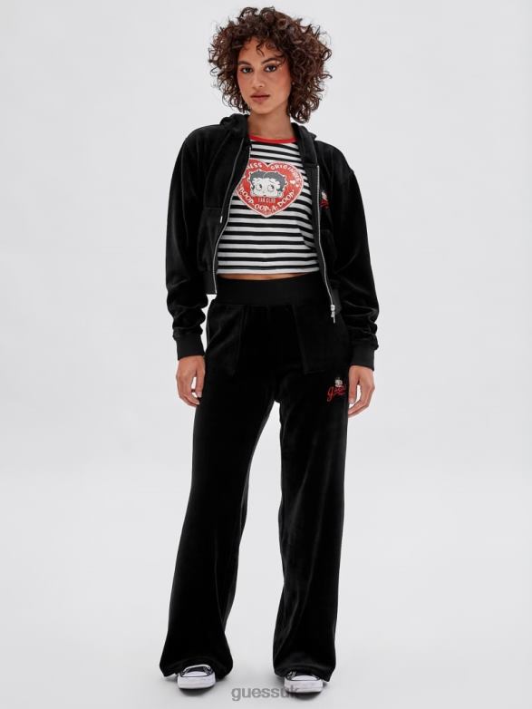 GUESS Unisex Originals x Betty Boop Velour Jacket Black Apparel V28V61836