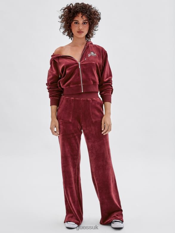 GUESS Unisex Originals x Betty Boop Velour Pants Vino Apparel V28V62478