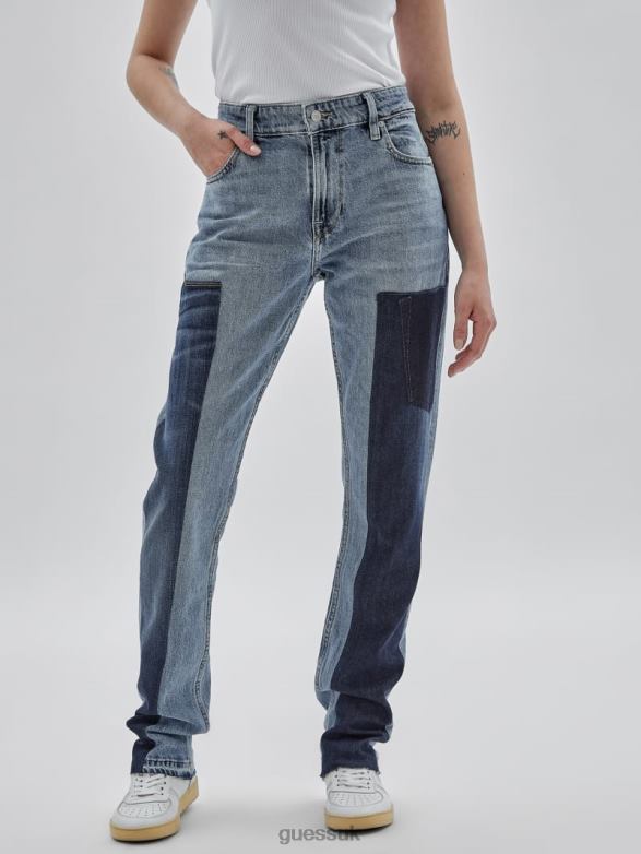 GUESS Unisex Originals x Homeboy Upcycled Paneled Jeans Upcycled Denim Multi Apparel V28V6157