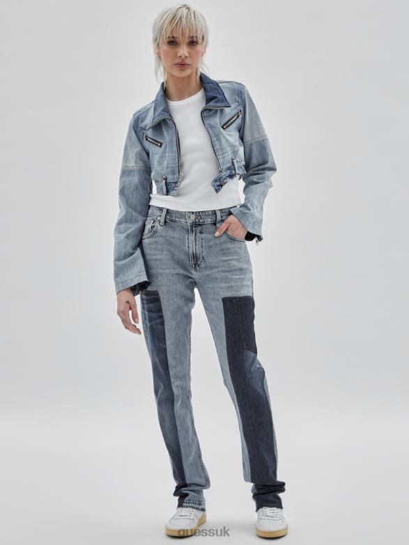 GUESS Unisex Originals x Homeboy Upcycled Paneled Jeans Upcycled Denim Multi Apparel V28V6157