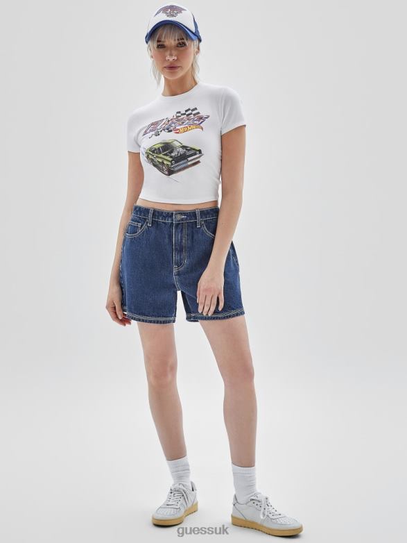 GUESS Unisex Originals x Hot Wheels Baby Tee Pure White Apparel V28V61343