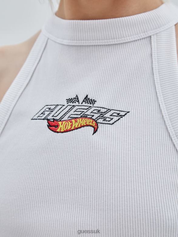 GUESS Unisex Originals x Hot Wheels Logo Tank Pure White Apparel V28V61337