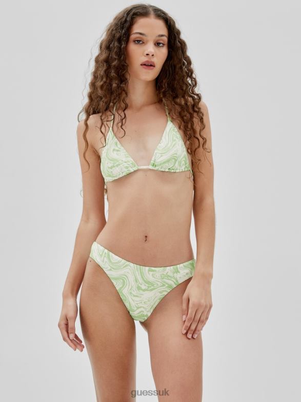 GUESS Unisex Originals x J Balvin Swirl Swim Brief Green Spring Multi Apparel V28V62594