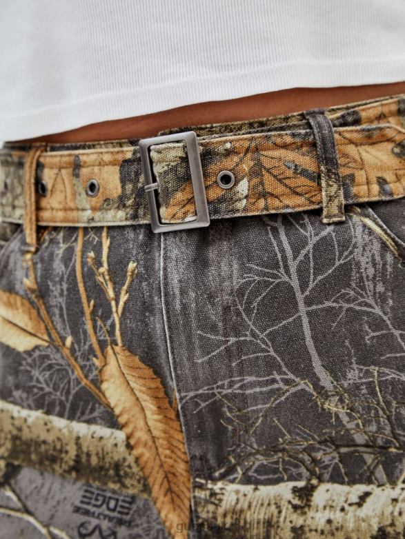GUESS Unisex Originals x RealTree Printed Mini Skirt Washed Out Black Multi Apparel V28V6285