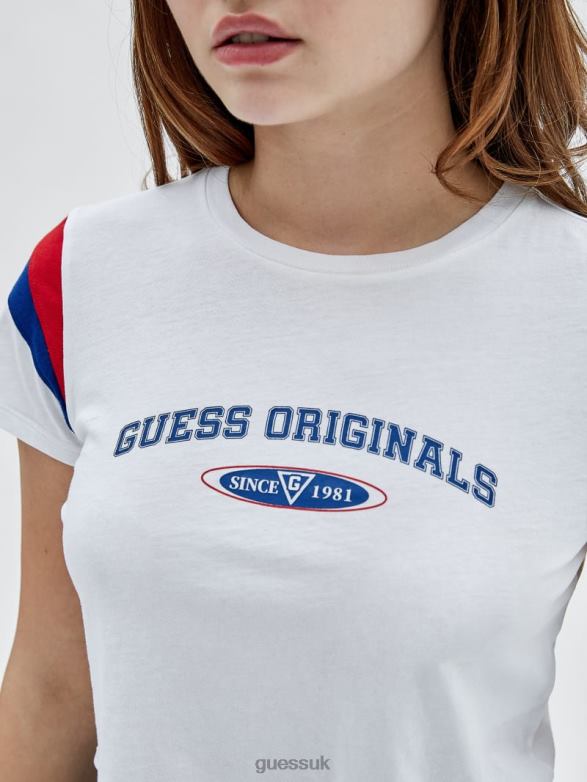GUESS Unisex Originals Baby Tee Pure White Apparel V28V61310